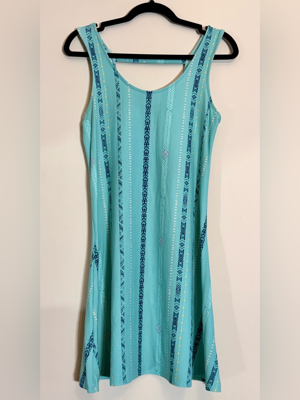 Mudd Turquoise Tribal Print Sleeveless Swing Dress Size Small